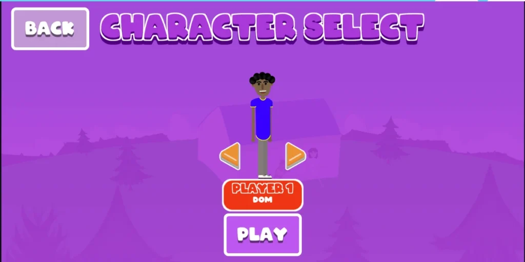 House of Hazards main menu with Play, Time Trial, and Settings options