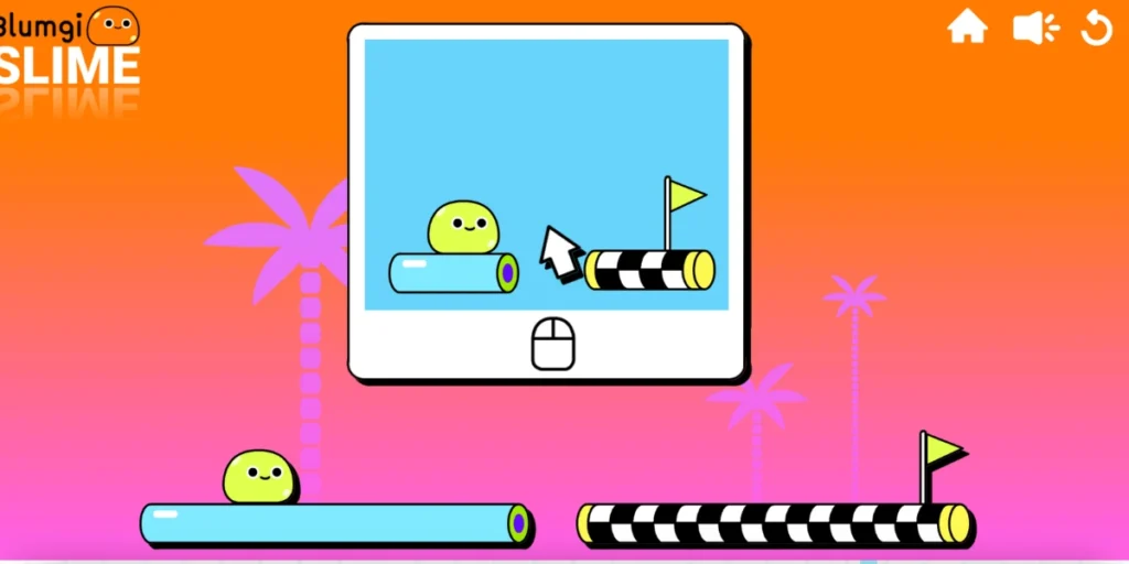 Blumgi Slime tutorial showing how to reach the flag